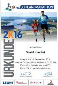 Urkunde Seenlandmarathon2016